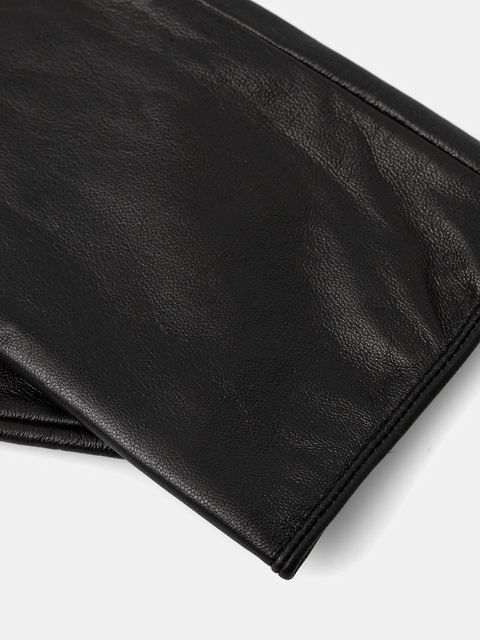 Answear.LAB rękawiczki skórzane damskie kolor czarny - zdjęcie produktu nr 2