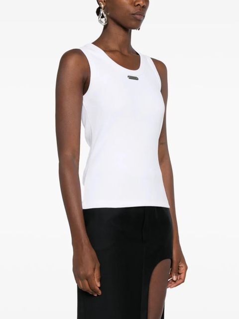 Alexander McQueen logo-plaque tank top - White - zdjęcie produktu nr 2