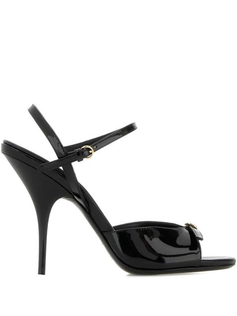 Miu Miu buckle leather sandals - Black - zdjęcie produktu nr 1