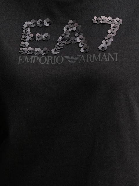 EA7 Emporio Armani t-shirt bawełniany damski kolor czarny AF12957.7W000540