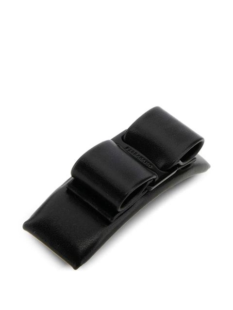 Ferragamo Vara Bow leather hair clip - Black - zdjęcie produktu nr 2
