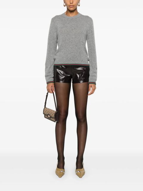 Gucci Web-trim sweater - Grey