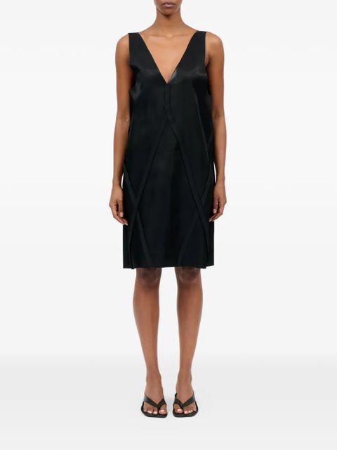 MM6 Maison Margiela V-neck panelled mini dress - Black - zdjęcie produktu nr 2