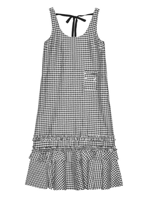 GANNI gingham-print dress - Black - zdjęcie produktu nr 1