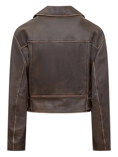 Weekend Max Mara Saletta biker jacket - Brown - zdjęcie produktu nr 2