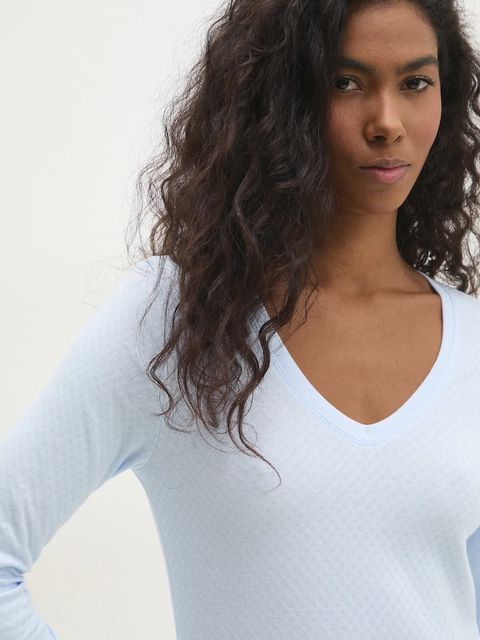 Answear Lab piżama bawełniana kolor niebieski bawełniana