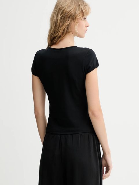 Karl Lagerfeld Jeans t-shirt damski kolor czarny A4W17018 - zdjęcie produktu nr 2