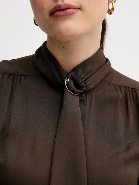 Pedro del Hierro koszula damska kolor brązowy regular 6632015