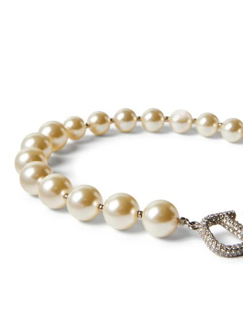 Valentino Garavani VLogo Signature pearl necklace - Neutrals