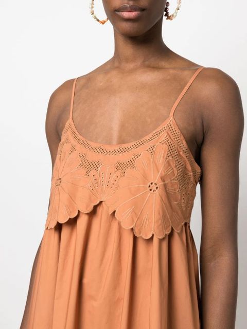 TWINSET tiered-skirt shift dress - Brown