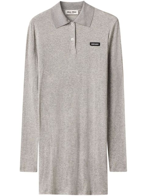 Miu Miu ribbed-knit mini dress - Grey - zdjęcie produktu nr 1