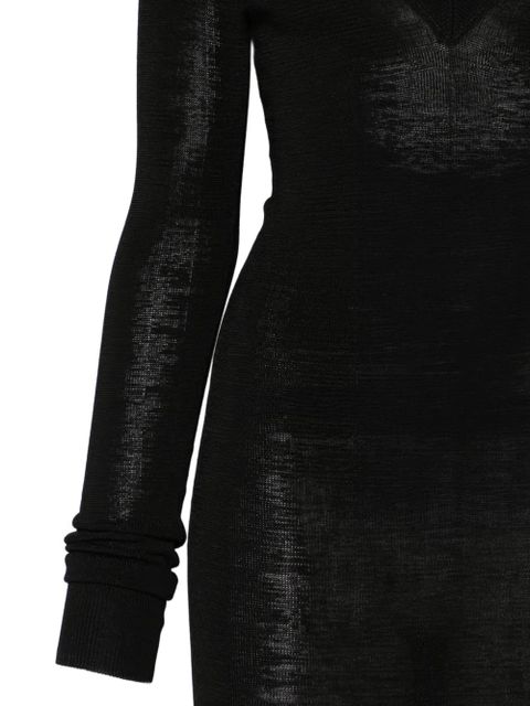 ENTIRE STUDIOS V-neck long-sleeve dress - Black