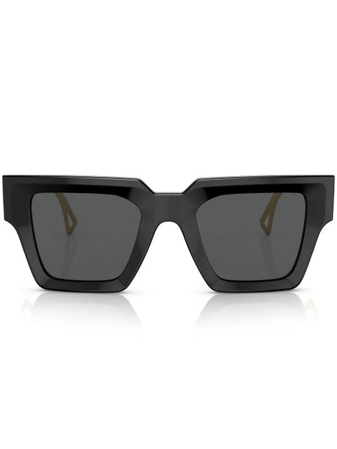 Versace Eyewear logo-embossed square-frame sunglasses - Black - zdjęcie produktu nr 1