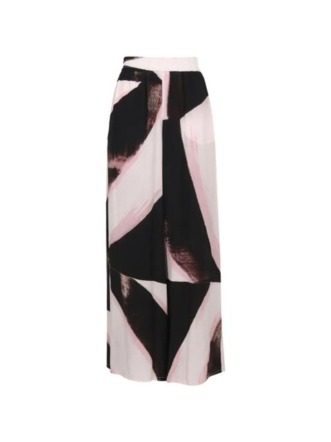 Alexander McQueen brushstroke graphic trousers - Black