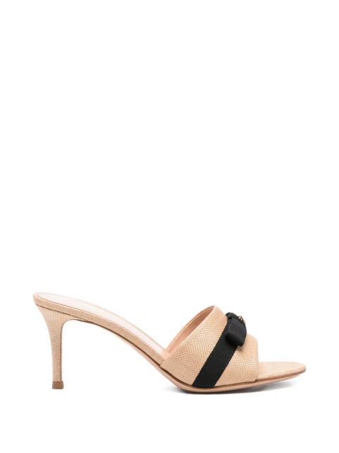 Gianvito Rossi Minou bow-detail sandals - Neutrals - zdjęcie produktu nr 1