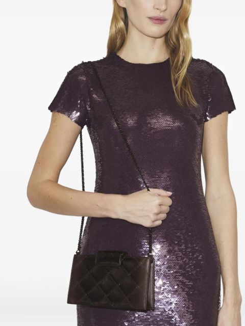 Tory Burch Fleming quilted patent mini bag - Red