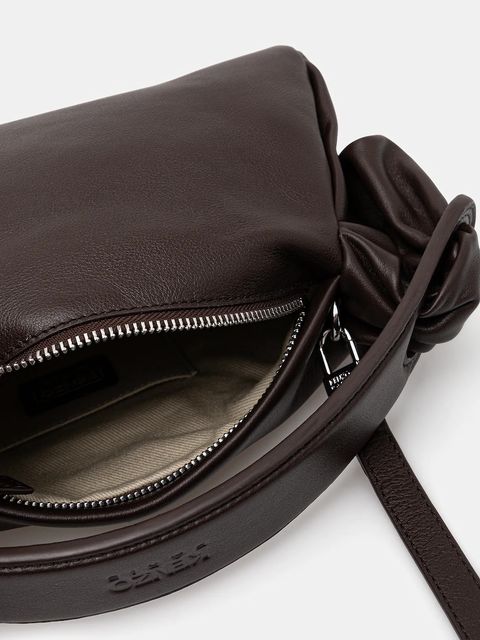 Kenzo torebka skórzana kolor brązowy FE62SA818L01