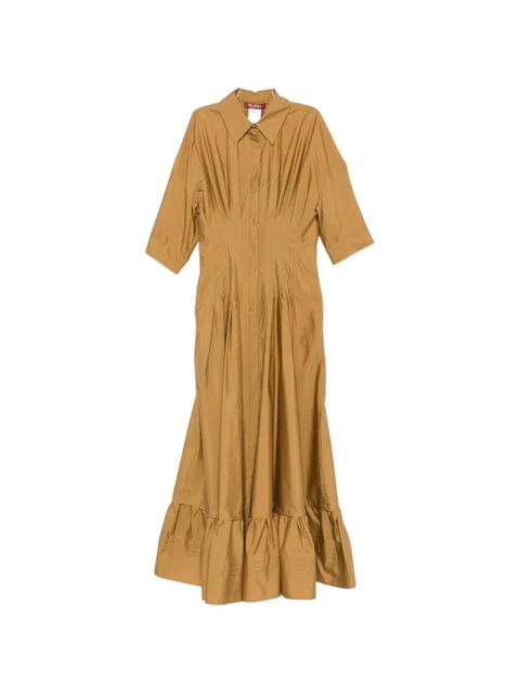 Max Mara ruffled-hem maxi dress - Brown - zdjęcie produktu nr 1