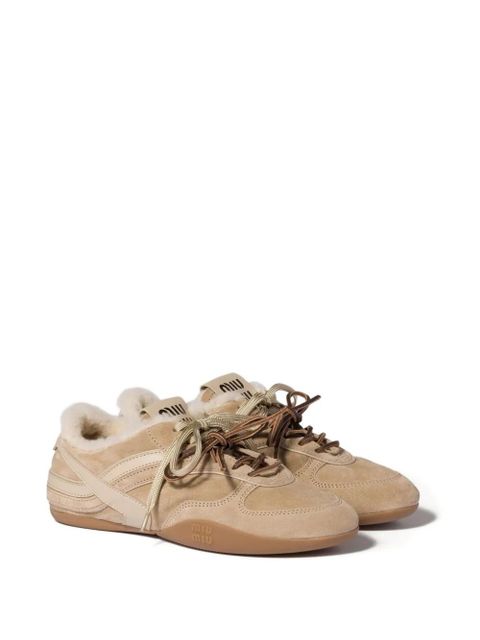 Miu Miu Gymnasium leather sneakers - Neutrals