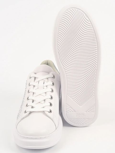 Karl Lagerfeld sneakersy skórzane KAPRI damskie kolor biały KL62556