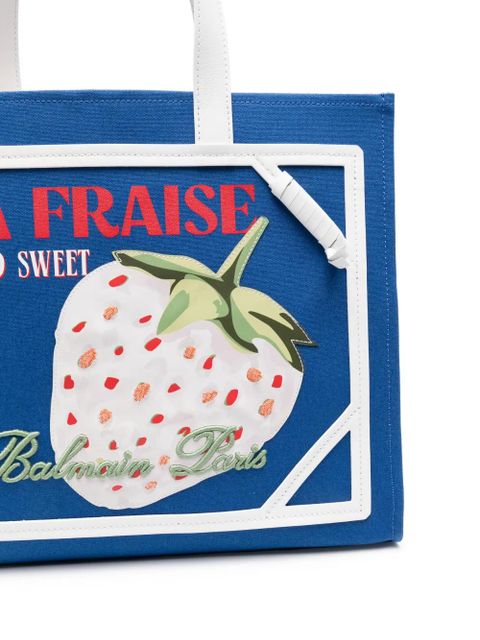 Balmain medium B-Army tote bag - Blue - zdjęcie produktu nr 2