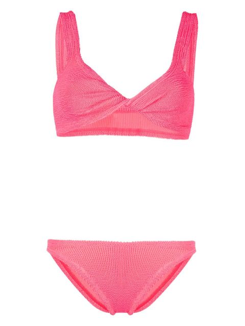 Hunza G Juno crinkled twist bikini - Pink
