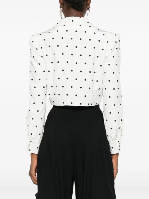 Alessandra Rich polka-dot buttoned jacket - White