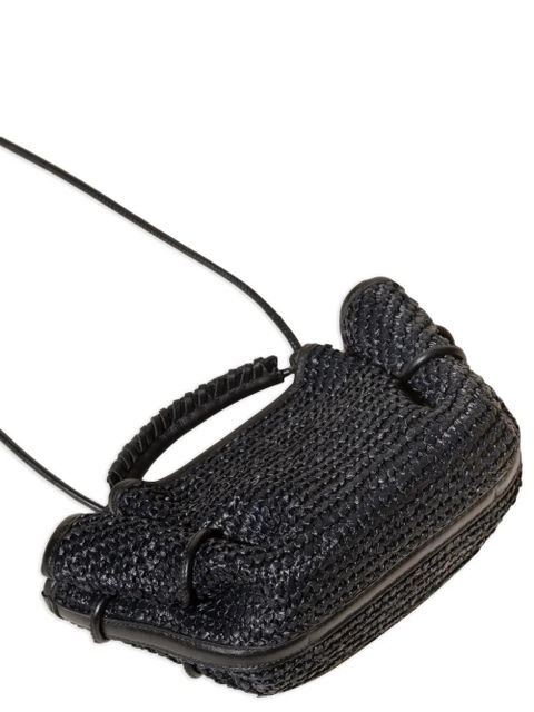 Hereu mini Arta raffia tote bag - Black