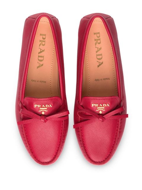 Prada bow detail loafers - Red - zdjęcie produktu nr 2