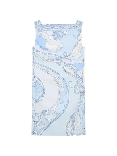PUCCI Orchidee-print silk dress - Blue - zdjęcie produktu nr 1