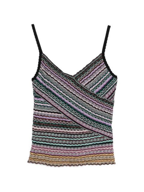 Missoni striped wrap tank top - Purple - zdjęcie produktu nr 1