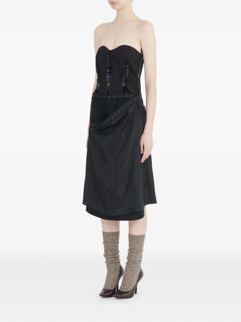 Maison Margiela strapless midi dress - Black - zdjęcie produktu nr 2
