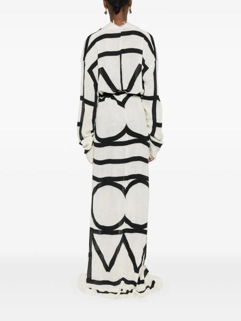 TOTEME geometric-print wrap dress - Neutrals