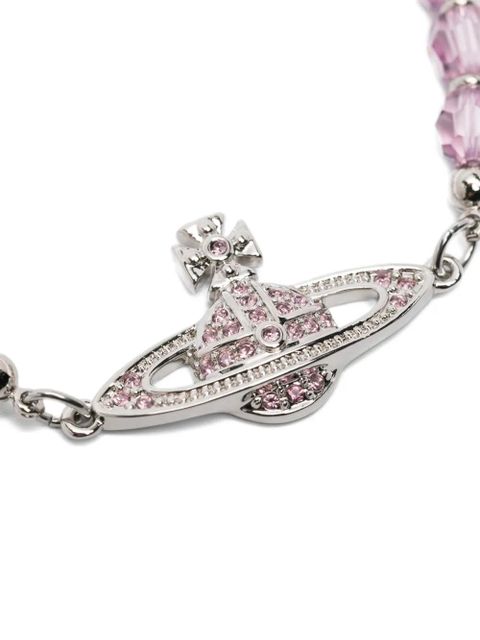 Vivienne Westwood Orb-charm beaded bracelet - Silver