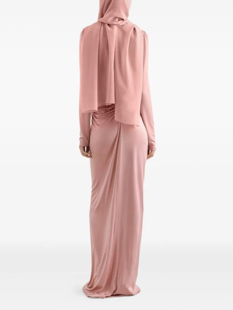 Dolce & Gabbana knot long-sleeve dress - Pink