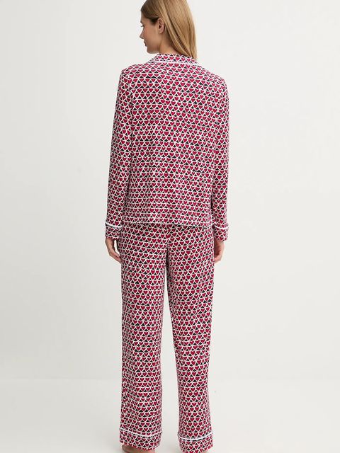 Dkny piżama damska kolor czerwony YI90083 - zdjęcie produktu nr 2