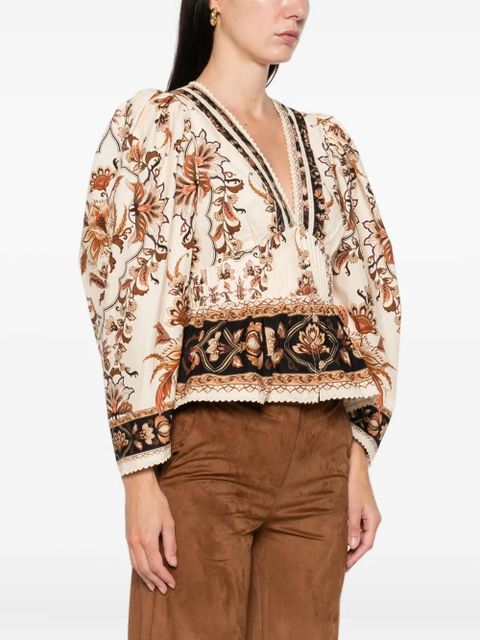 FARM Rio floral-print shirt - Neutrals