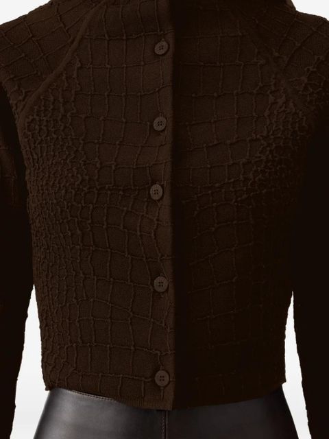 Jacquemus buttoned textured cardigan - Brown