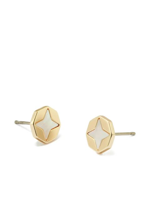 Tory Burch Mother of Pearl stud earrings - Gold