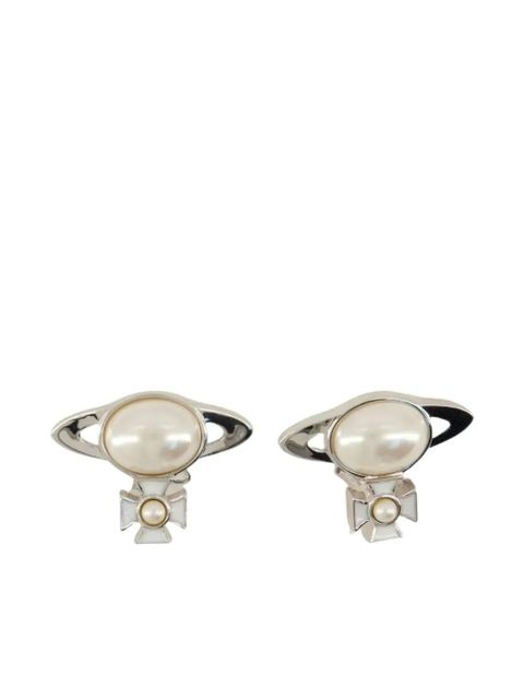 Vivienne Westwood Orb pearl earrings - Silver - zdjęcie produktu nr 2