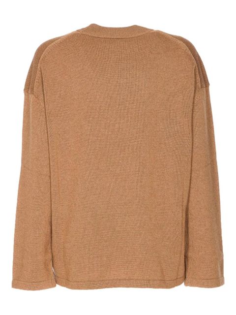 Max Mara crewneck side-split sweater - Neutrals - zdjęcie produktu nr 2