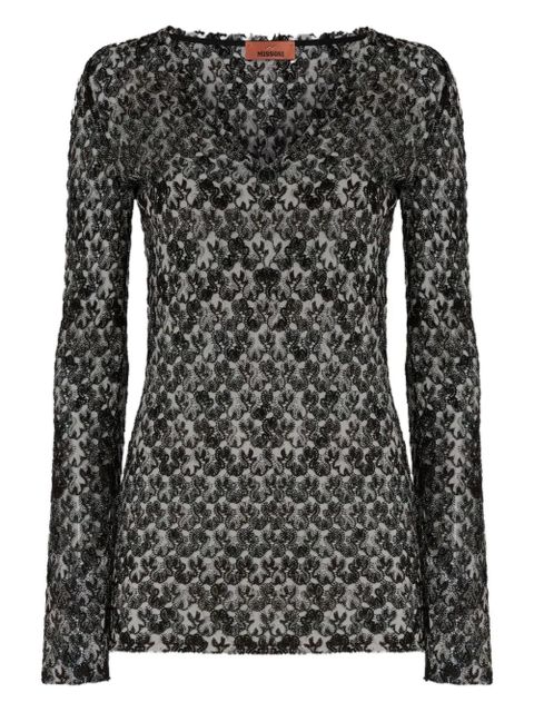 Missoni floral-lace long-sleeve top - Black - zdjęcie produktu nr 1