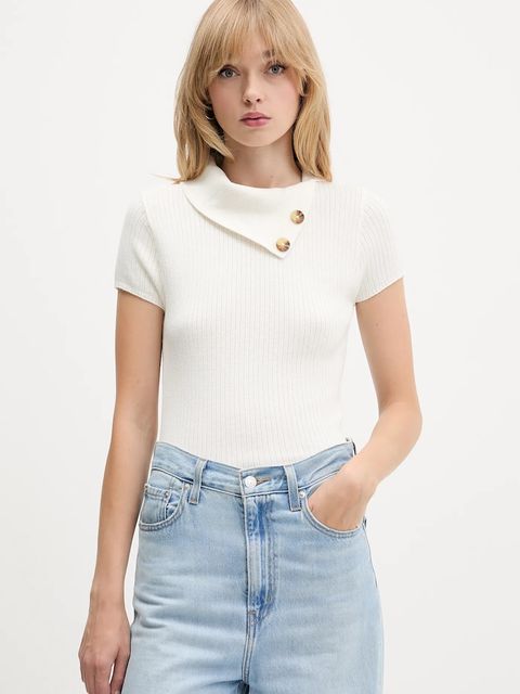 Hollister Co. bluzka damska kolor beżowy gładka KI350-5130 - zdjęcie produktu nr 1