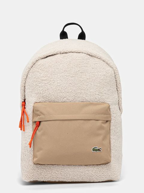 Lacoste plecak kolor beżowy duży wzorzysty NU5095NZ - zdjęcie produktu nr 1