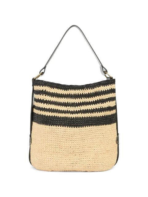 ISABEL MARANT Bayia raffia shoulder bag - Neutrals