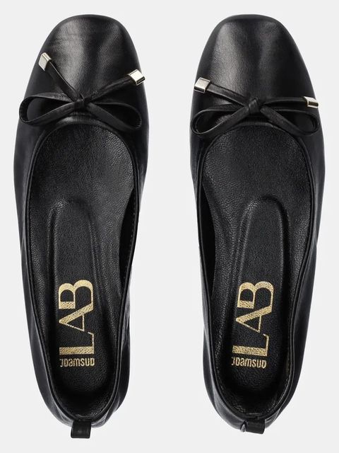 Answear.LAB baleriny skórzane kolor czarny