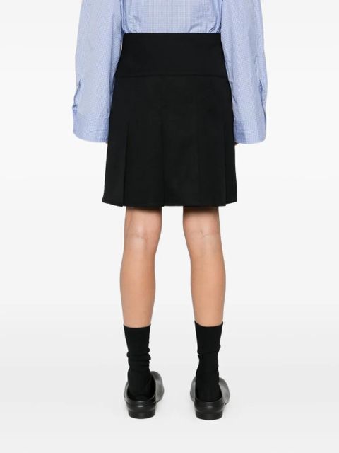 OUR LEGACY Girdle pleated mini skirt - Black