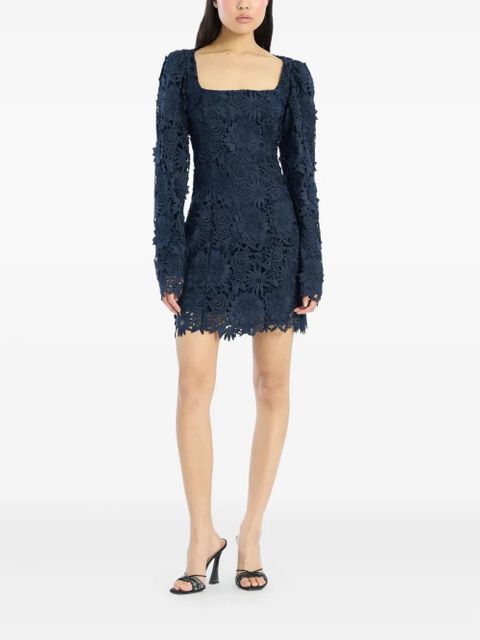 ROTATE BIRGER CHRISTENSEN lace-embellished mini dress - Blue