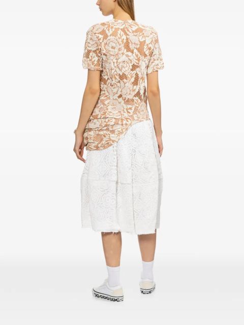 Comme Des Garçons floral-embroidered blouse - Neutrals