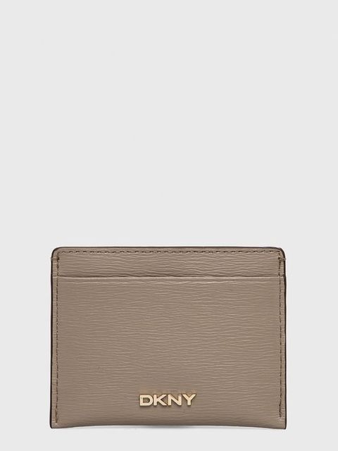 Dkny etui na karty skórzane kolor beżowy R92Z3C09